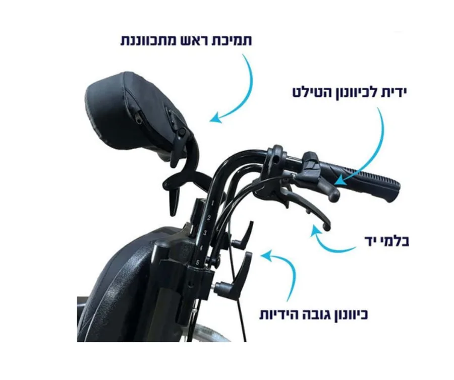 כסא גלגלים סיעודי טילט אין-ספייס דגם שני