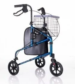 רולטור 3 גלגלים אלומיניום קל משקל דגם יעל בצבע כחול